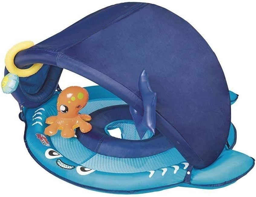 Boia para bebê com para-sol Tubarão