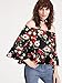 Floerns Women's Casual Floral Off Shoulder Chiffon Blouse Top