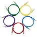 Postta 3.5MM Braided Stereo Audio Cable(3 Feet) Dual-Shielding Male to Male AUX Cable for car stereos,Smartphones,Tablets,PC,Media Players and More-5 Pack(Red/Yellow/Purple/Blue/Green)