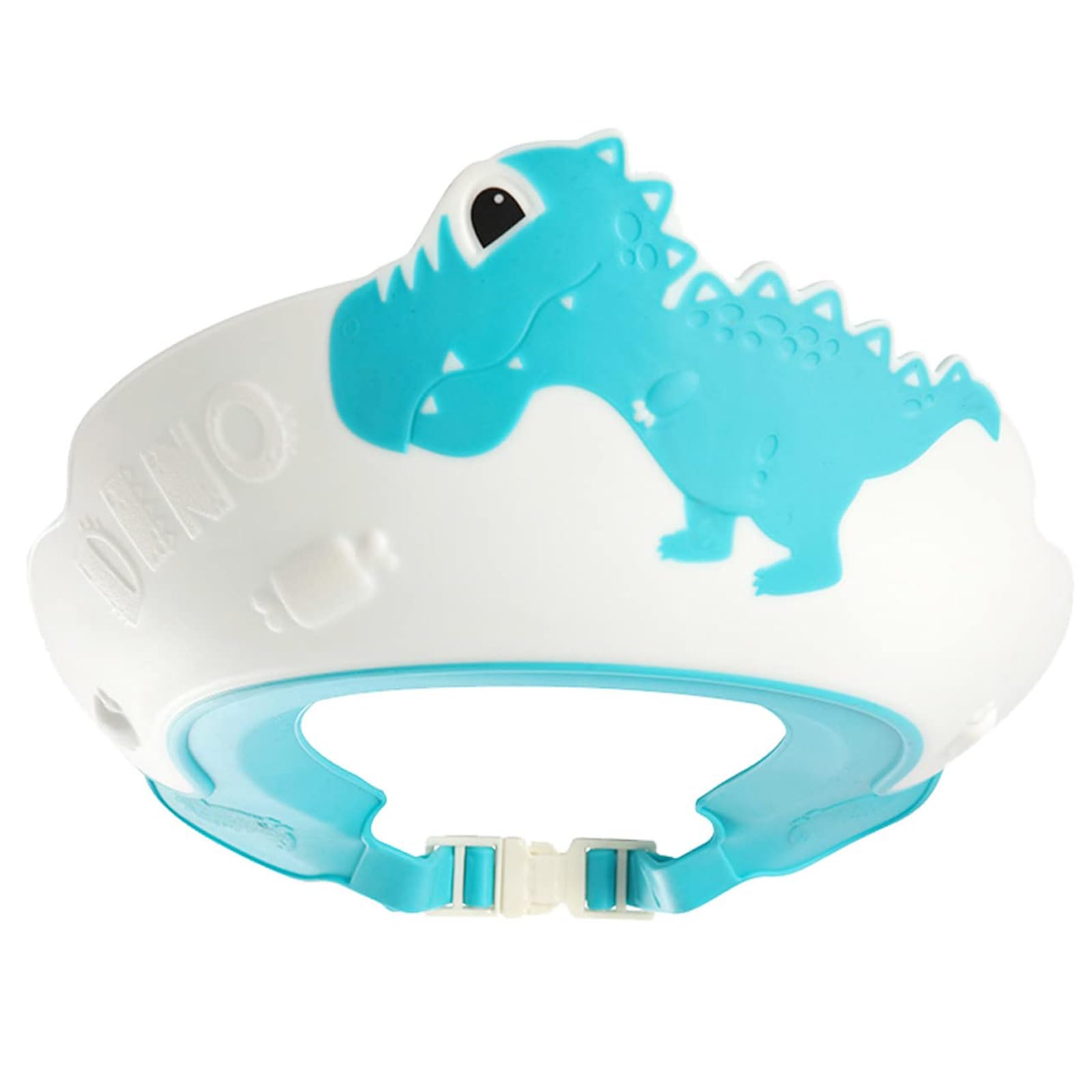 Baby Shower Cap Shampoo Cap for Kids Baby Hair Washing Shield Adjustable Bath Visor Face Shield for Toddler Kids Boys Girls Shower Hat to Stop Water in Eyes Dinosaur Blue