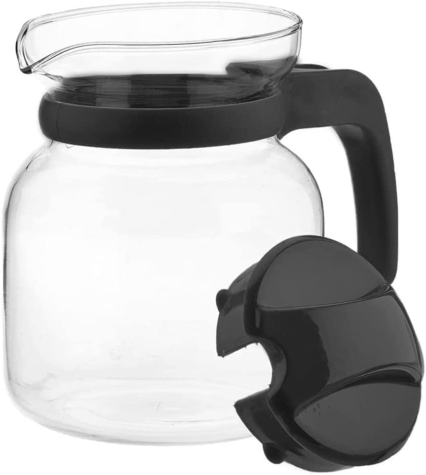 MGE - Microwave Jug - Microwave-650ml, BPA-Free Soft Grip Coffee Jug - Glass Jug with Lid - Thermal Glass Teapot - Glass Jug with Lid - Microwave Coffee Pot - Glass Coffee Jug 650 mL