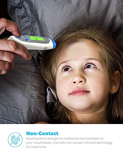 [New Updated] Equinox Non-Contact Infrared Digital Forehead Thermometer - 3-Modes Body/Surface/Room Temperature Reading Device - Baby Thermometer - LCD Display | No Touch Infrared Thermometer - Thumbnail 3