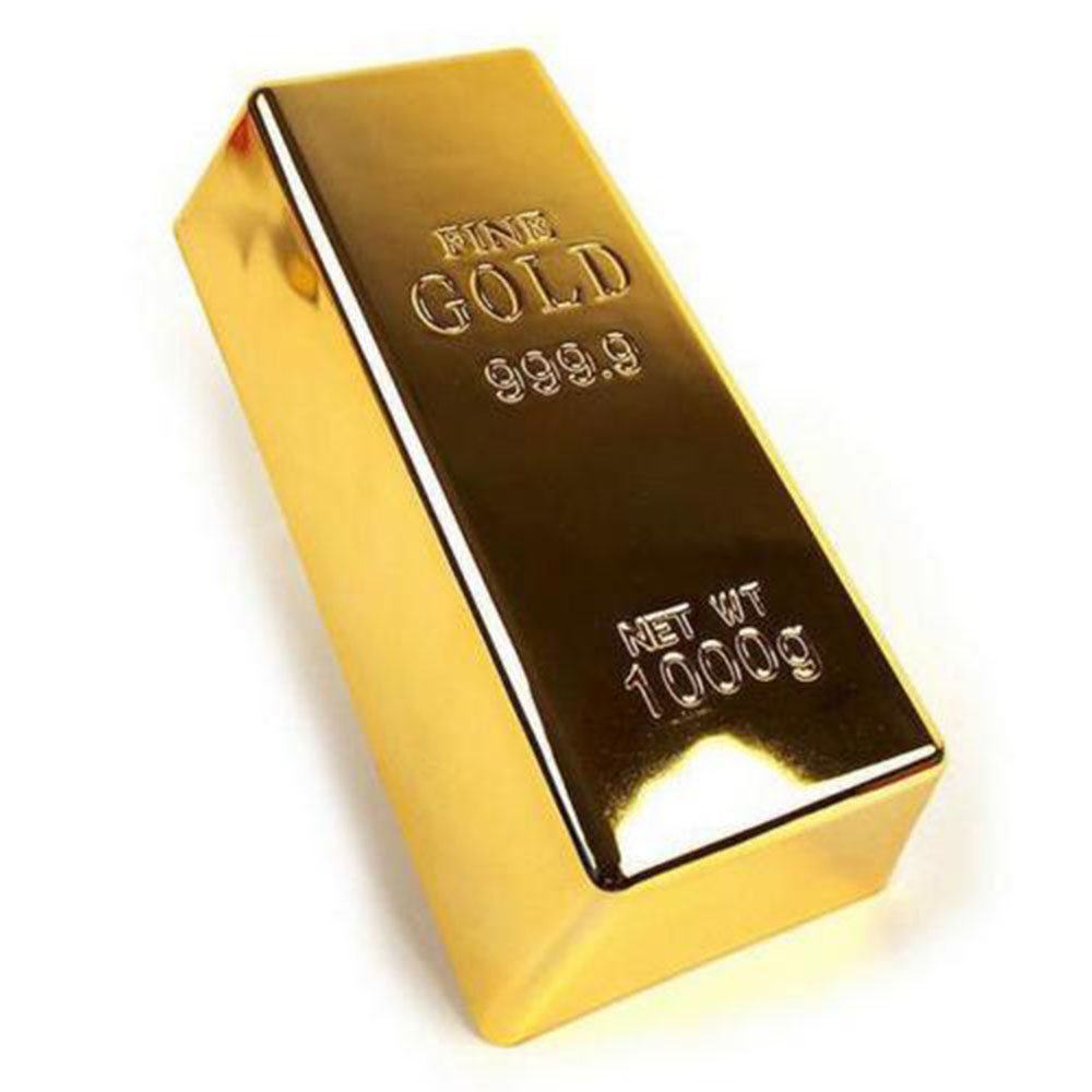 Creative Gold Bar Bullion Door Stop by Unbranded (1kg, Gold, Modern Style, Brushed Finish)