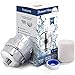 10-Stage Shower Filter - Shower Head Filter - Chlorine Filter - Hard Water Filter - Water Softener - Showerhead Filter - 2 Replaceable Filter Cartridges - Water Filter For Shower Head