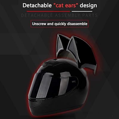 Buy Dclina Girl Adult Women Personalized Cat Ear Motorcycle Helmet Cool Locomotive Motocross Full Face Helmet Dot Certified Street Scooter Racing Helmet Fit All Seasons Pink 54 62cm Online In Hong Kong B08x4jwcbn