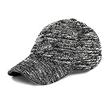 JOOWEN Knit Soft Plain Classic Hat Adjustable Baseball Cap (Black)