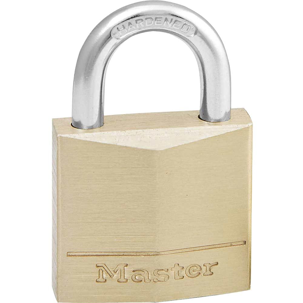 Master Lock 130EURD Key Padlock with Brass Body, 1