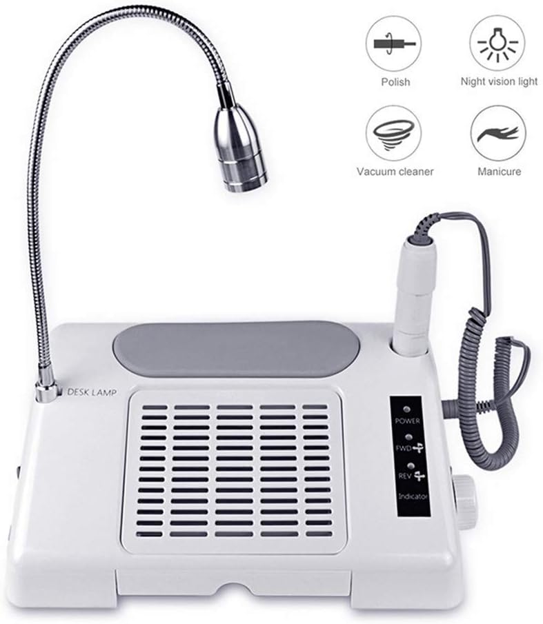 WODT 3 in 1 Multi-Functional Electric Nail Drill Machine Nail File Drill Pen Kit Nail Art Dust Suction Collector with 35000RPM Handpiece 65W