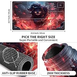 EDGFRTOIO Playmat with Zones for MTG Card Game