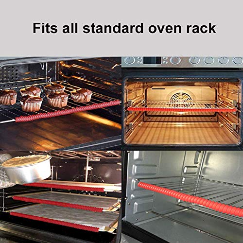 BKpearl 6 Pcs Oven Rack Protectors, Silicone Oven Rack Shields Guard Edge Liner Cover to Protect Against Burns, Scars
