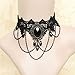 Gothic Black Lace Choker Necklaces with Pendant for Women/Girls Wedding Party Costumes Jewelery Cosplay Christams Gifts (JL-150)