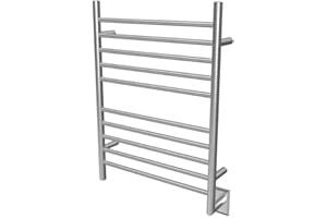 Amba RWH-SB Radiant Hardwired + Plug-in Combo Straight 10 Bar Towel Warmer in Brushed
