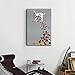 SEVEN WALL ARTS - Funny Dog Animal Paintings Colorful Dalmatian Puppy Dog with Colorful Footprint Painting Stretched and Framed Ready to Hang Living Room Bedroom Office Bathroom 24x36 Inch