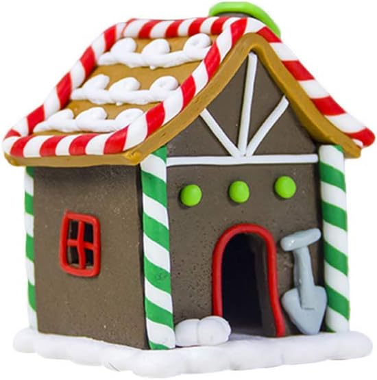 ifundom Adornos de Casa de Pan de Jengibre Navideños Iluminados Tablero