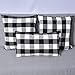 NATUS WEAVER 2 Pc Black and White Cotton Classic Retro Checker Plaid Cotton Soild Decorative Throw Pillow Cover Home Decor Set Cushion Case for Sofa Bedroom Car 12 x 20 Inch
