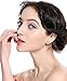 ORAZIO 2 Pairs 20G Stud Earrings for Womens Mens Ear Piercings Cubic Zirconia Halo Earrings