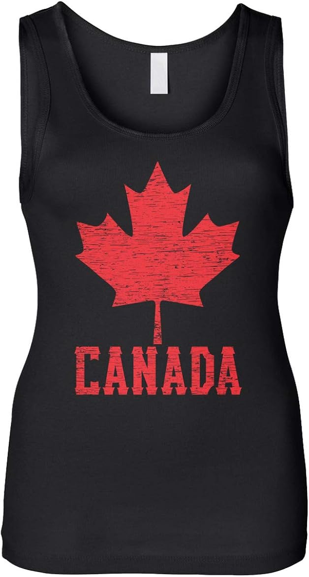 Women's Canadian Flag Canada Maple Leaf Juniors Tank Top Clothing