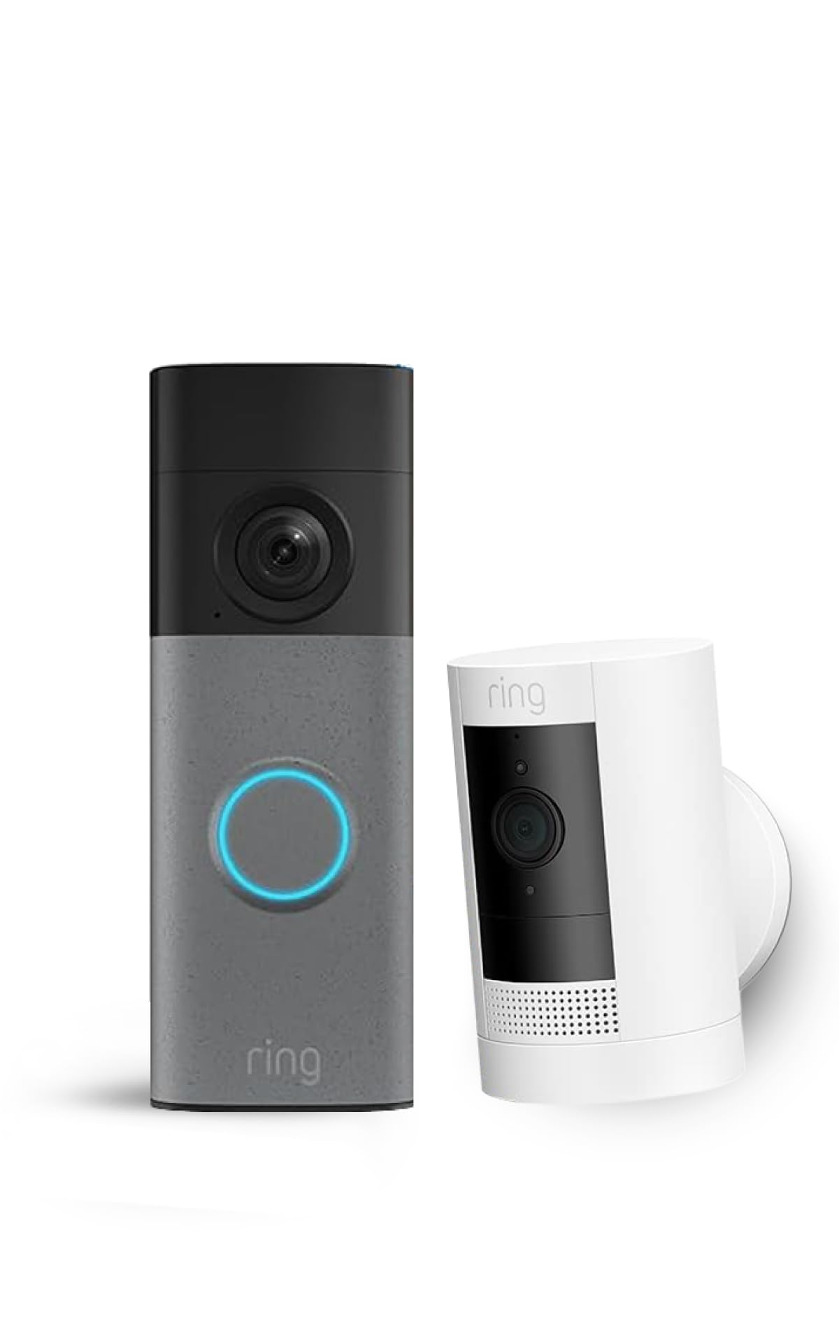 Ring Akku-Videotürklingel mit Retinal 2K & 6x-Zoom + Außenkamera Akku (Stick Up Cam) 1080p | Kabelloses DIY-System | Gegensprechfunktion | Alexa-kompatibel | 30 Tage Gratiszeitraum für Ring-Abonnement
