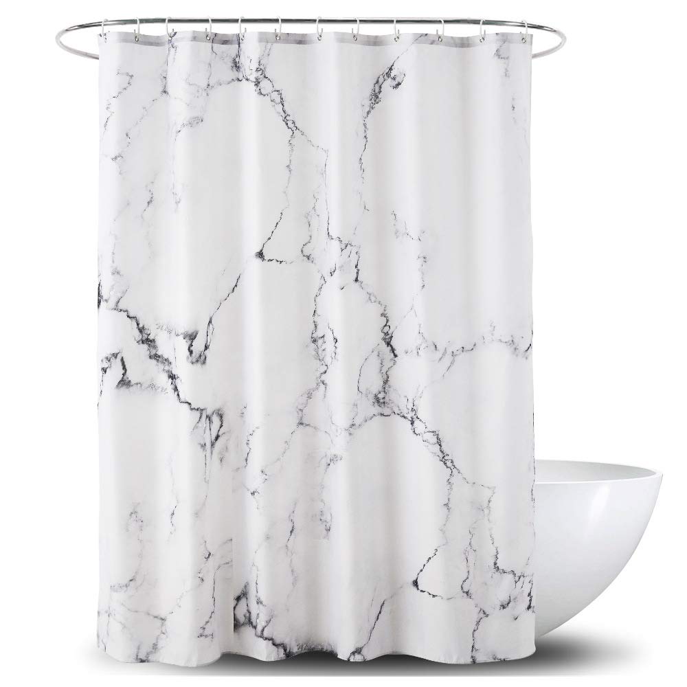 JARAGAR Shower Curtain, Polyester Fabric Waterproof Bathroom Curtains Marble Pattern Shower Curtains Mould Proof Resistant Bath Curtains, 71 x 71 inch