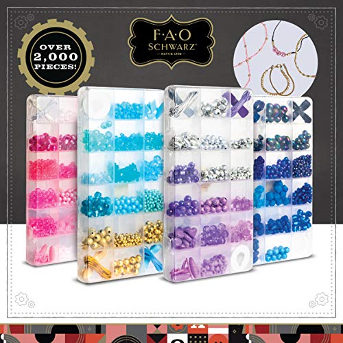 FAO Schwarz Design Studio Collection Bead Jewelry Making Kit with Display Stand
