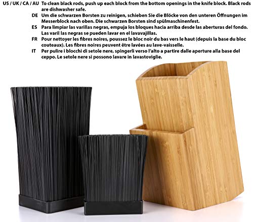 6 Bamboo+Universal+Knife+Block+Two+tiered