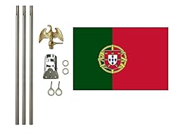 Portugal 3x5 ft Outdoor Flag and Flag Pole