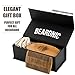 Beardnic Beard Brush & Beard Comb Kit by All-Natural Handmade Set with Beautiful Cotton Travel Pouch and Magnetic Gift Box | Sturdy Boar Bristles for Facial Hair Grooming