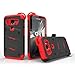 Zizo BOLT Series compatible with Samsung Galaxy S7 Active Case Military Grade Drop Tested with Tempered Glass Screen Protector Holster BLACK RED