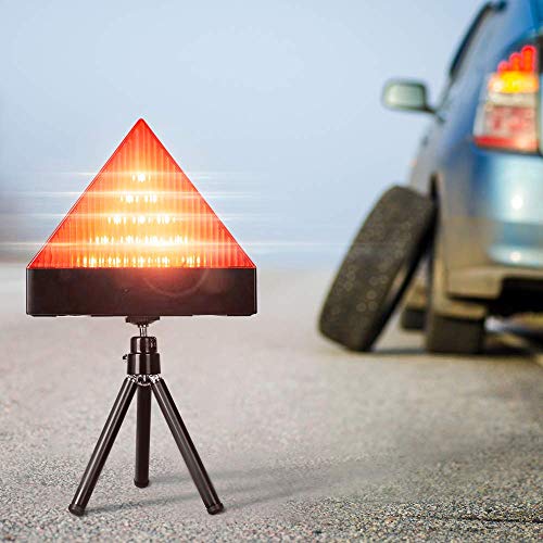 2-in-1 LED Warning Triangle Light Roadside Hazard Warning Light Reflective Warning Road Safety Triangle Kit Led Emergency Beacon Light Rooftop Strobe Light for Car Truck Boat - Thumbnail 4