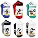 Disney Mickey Mouse Little Boys 6 pack Socks (4-6 Toddler (Shoe: 7-10, Mickey White Quarter)