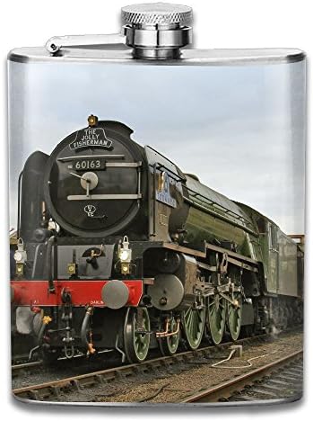 CZZD Steam Train Scottish Portable Stainless Steel Flagon Liquor Flask