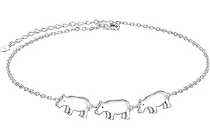 DAOCHONG S925 Sterling Silver Cute Animals Foot Charm Boho Beach Anklets Bracelet for Women Adjustable 9 to 10.5 inches