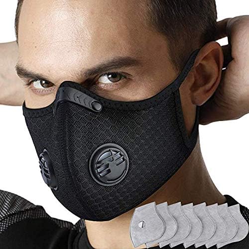 YliK Reusable Dust Pollution Mask with Activated Carbon Filter and Earloop for Woodworking House Cleaning Gardening