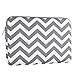 MOSISO Laptop Sleeve Bag Compatible 13-13.3 Inch MacBook Pro, MacBook Air, Notebook with Small Case, Chevron Style Canvas Fabric Case Cover, Gray