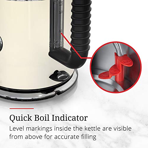 Russell Hobbs KE5550CRR Retro Style 1.7L Electric Kettle, Cream