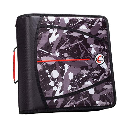 CaseIt T641P Zipper Binder, 3Inch Capacity, with 5Tab Expanding File