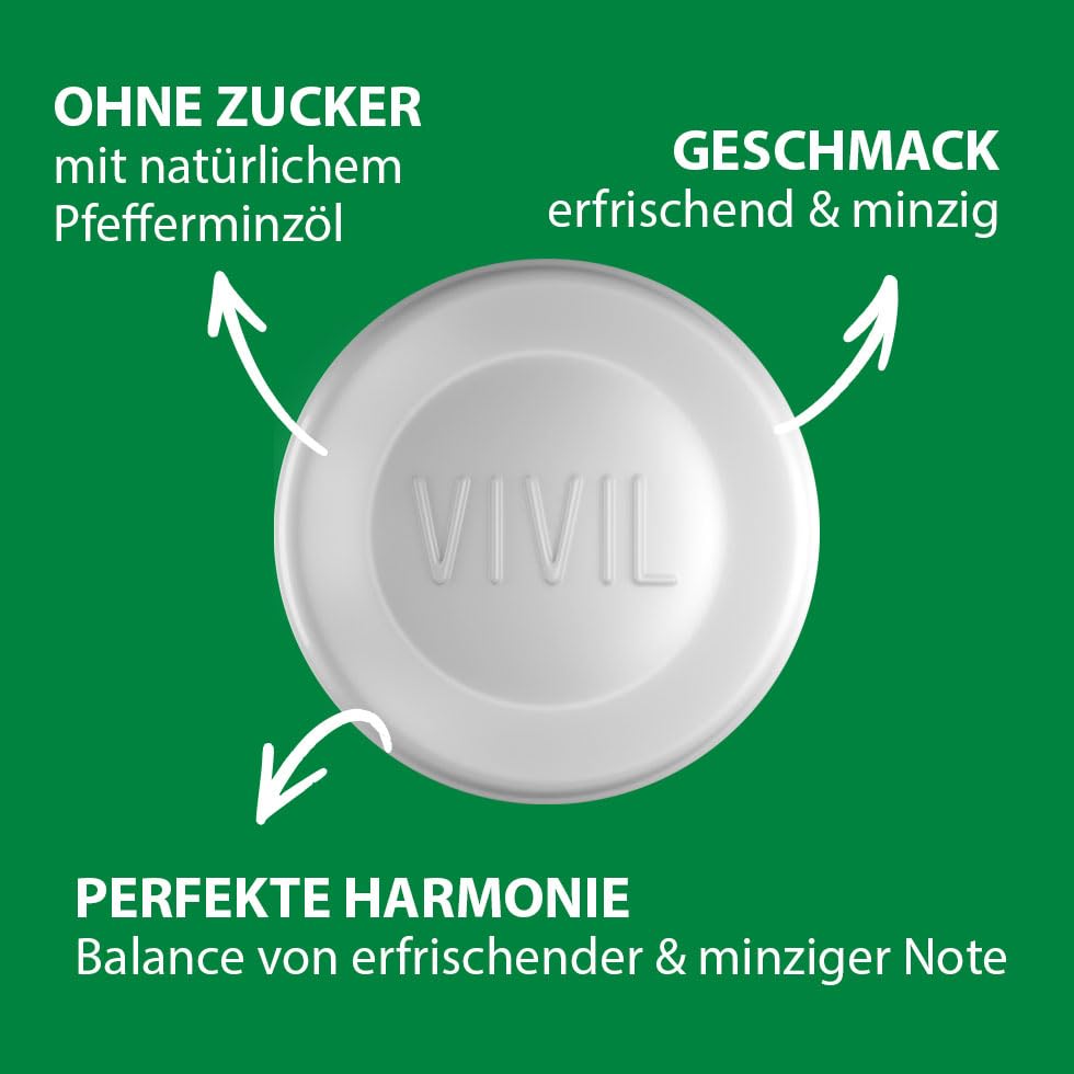 VIVIL Rollen Natürliches Pfefferminz ohne Zucker, 5 x 3er Pack, frische Pastillen mit Pfefferminzgeschmack, zuckerfrei & vegan, 15 x 28g 4