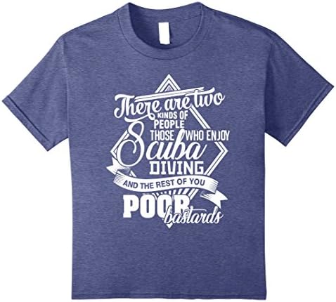 Kids Scuba Diving T Shirt, Funny Gift For Diver T Shirt 12 Heather Blue