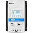 EPEVER 20A MPPT Solar Charge Controller 12V/24V Auto Working Max PV 100V Modular Design Solar Panels MPPT Regulator with LED&LCD Display Double USB Port for Solar Home System