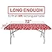 AtkEssentialProducts Waterproof Plastic Vinyl Tablecloth Elastic Edged Rectangular Fitted Picnic Cover Outdoor tablecloths Rectangle Tables Home Indoor Fits 6ft 3072 Folding Table Xmas Patterned