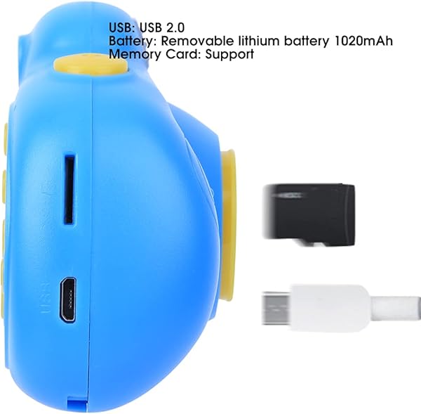 FECAMOS Istant Camera Kids Multifunction Digital Camera Dual Cameras HighDefinition 1080P 2 4in TFT Screen with Anti lost Rope USB Cable for Age 3 10 Year Girls Boyssky blue