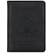 KINGMAS Passport Holder Cover, Vaccine Card Holder RFID Blocking Travel Passport Wallet Leather Case for School Bussiness Trip Travel and Go Abroad (Black, Magnetic Buckle)