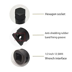 JEUCLEL 20mm Hex Impact Bit Socket, H20 1/2-Inch