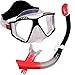 Lux Mask Snorkel GoPro Ready Combo Black Red