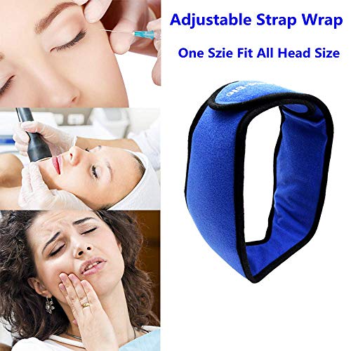 Face Ice Pack for Jaw, 4 Reusable Gel Ice Packs with Wrap Hot Therapy