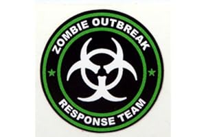 CORTAN360 3 - Zombie Outbreak Response Team Green Hard Hat/Helmet Stickers 1 1/2” H125