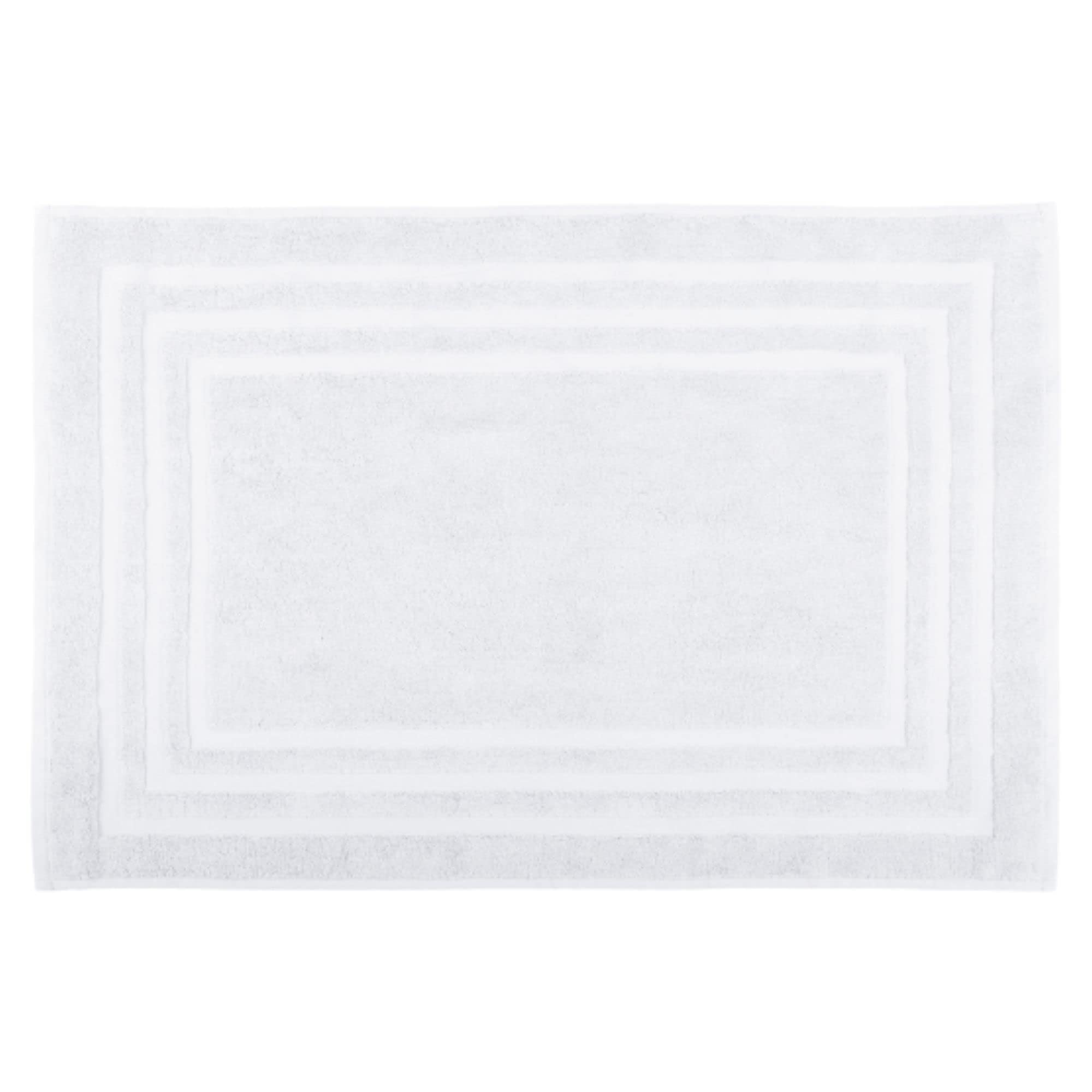 Stof - Bath Mat - Size 45 x 70 cm - 100% Organic Cotton - Colour White - Lagoon Model - Home Linen - Soft and Comfortable - Ideal for the Bathroom