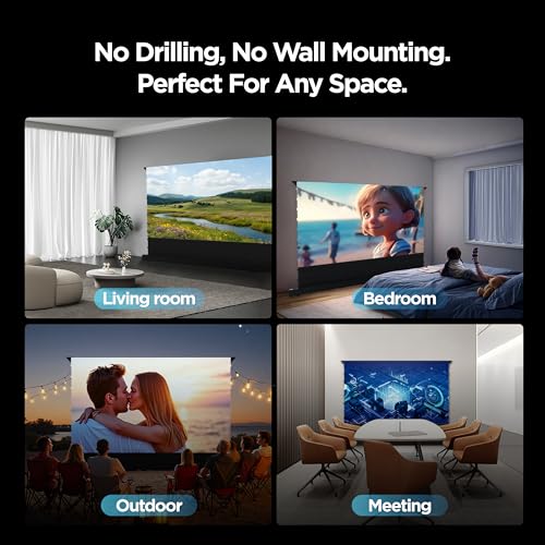 NothingProjector Motorized ALR Screen for Ultra Short Throw Projector, 95% Ambient Light Rejecting, 100 inch, Floor Rising, 4K/8K UHD, Active 3D, Anti Daylight, Electric Retractable Automatic NothPJ