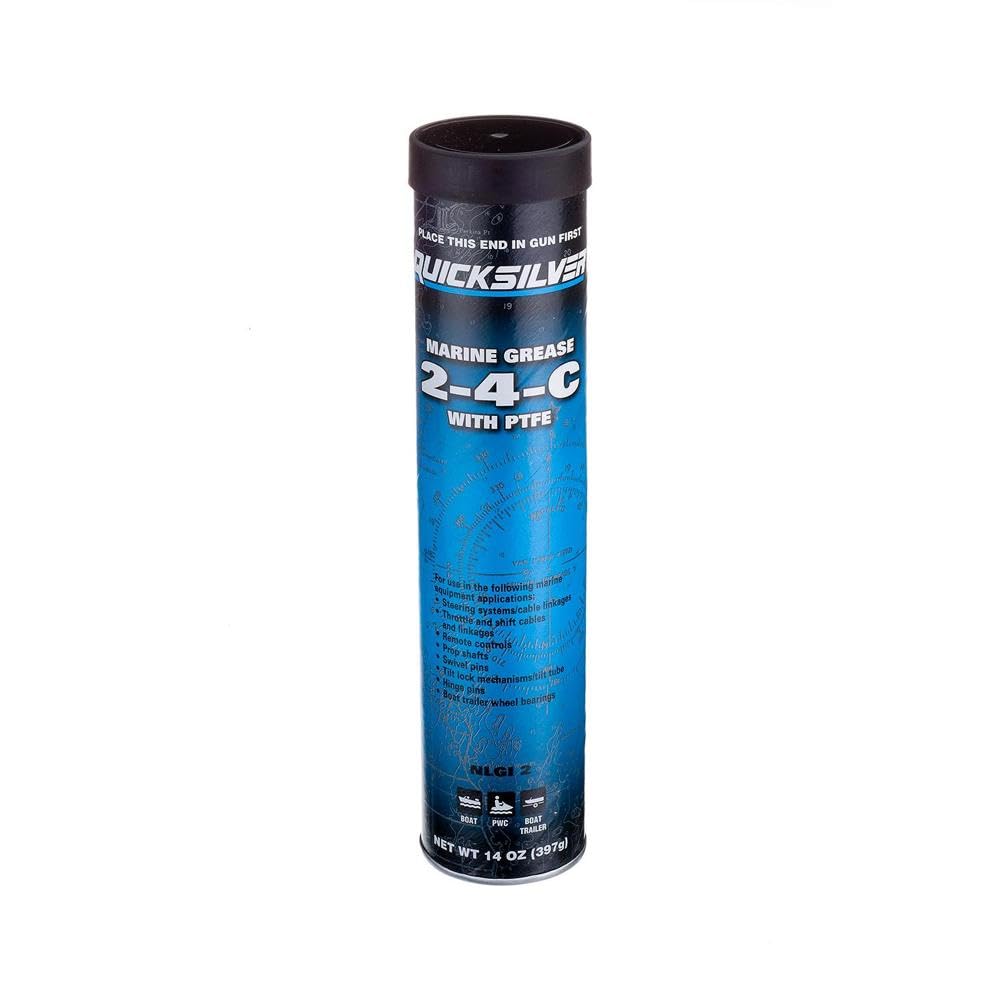Quicksilver 802863Q1 2-4-C Marine Grease with PTFE - 14 Oz. Cartridge | Superior Marine Lubricant