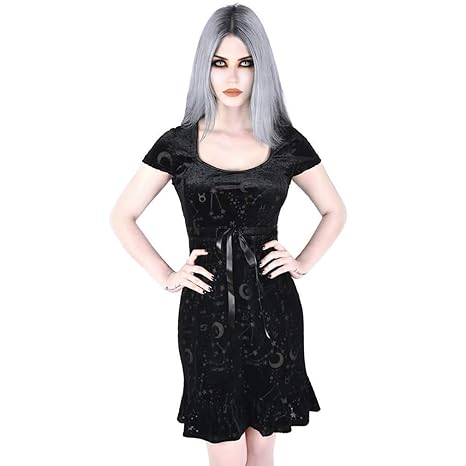 Killstar Samt Skater Kleid - Nova